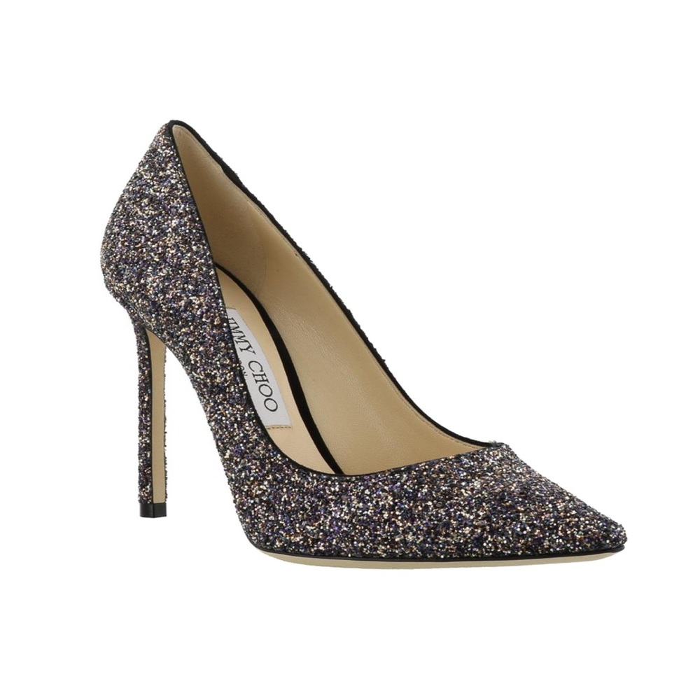 Jimmy Choo Romy 100 IZG twilight glitter - sz 41 brand new in box